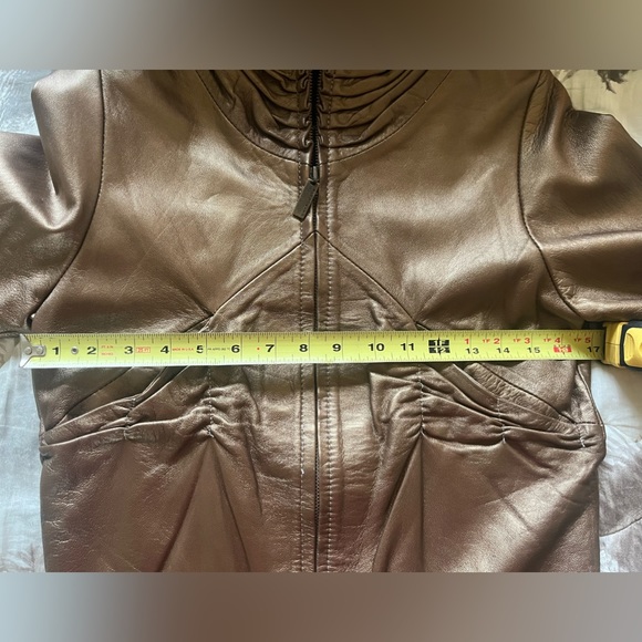 Bronze leather jacket size Small - Picture 8 of 13